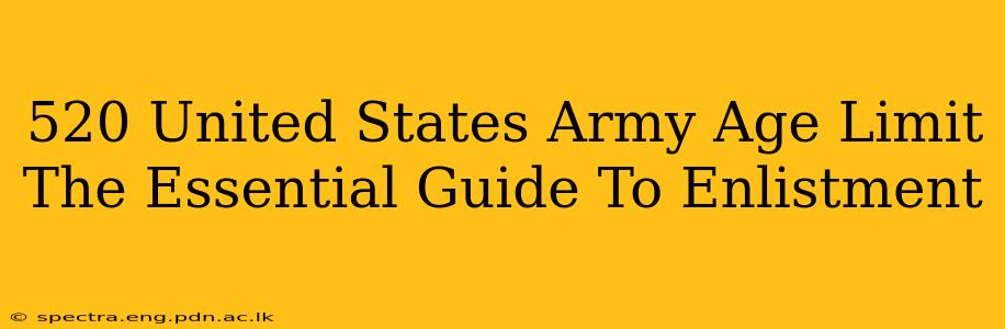 520 United States Army Age Limit The Essential Guide To Enlistment