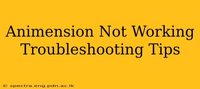 Animension Not Working Troubleshooting Tips