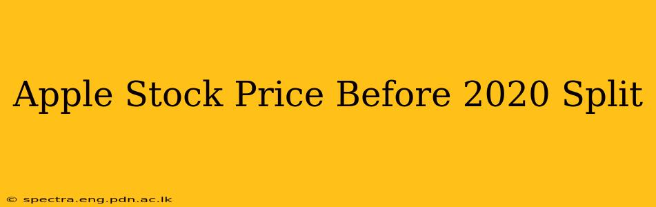 Apple Stock Price Before 2020 Split