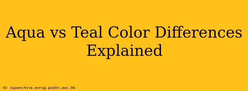 Aqua vs Teal Color Differences Explained