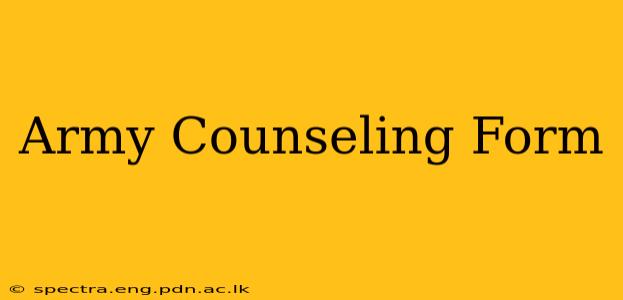 Army Counseling Form