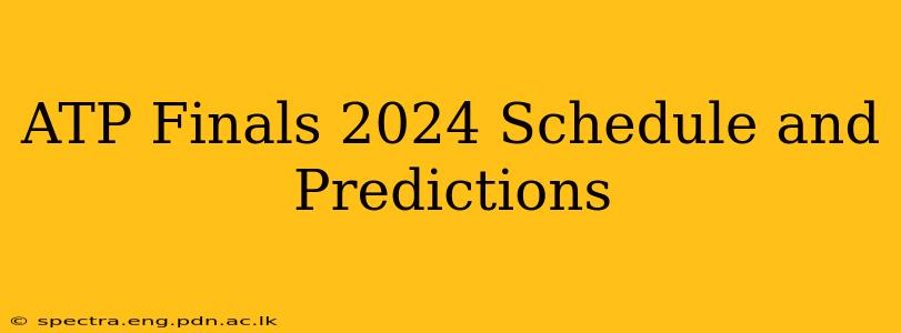 ATP Finals 2024 Schedule and Predictions