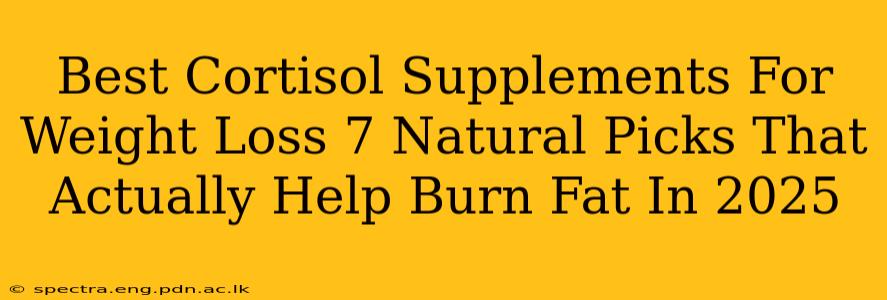 Best Cortisol Supplements For Weight Loss 7 Natural Picks That Actually Help Burn Fat In 2025