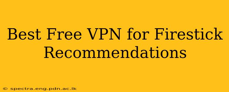 Best Free VPN for Firestick Recommendations