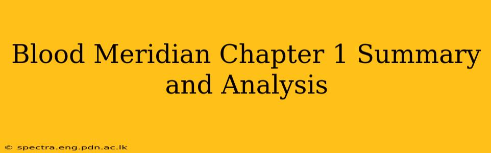 Blood Meridian Chapter 1 Summary and Analysis