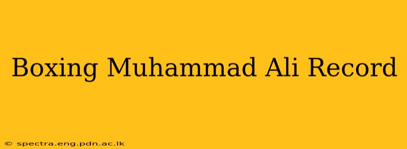Boxing Muhammad Ali Record