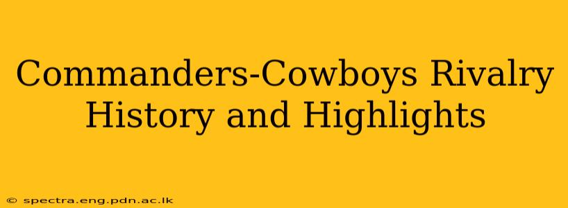 Commanders-Cowboys Rivalry History and Highlights