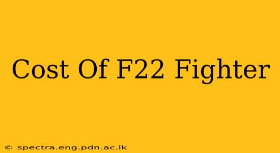 Cost Of F22 Fighter