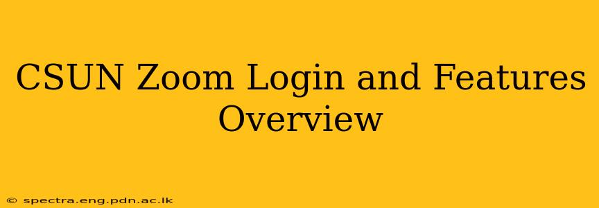CSUN Zoom Login and Features Overview