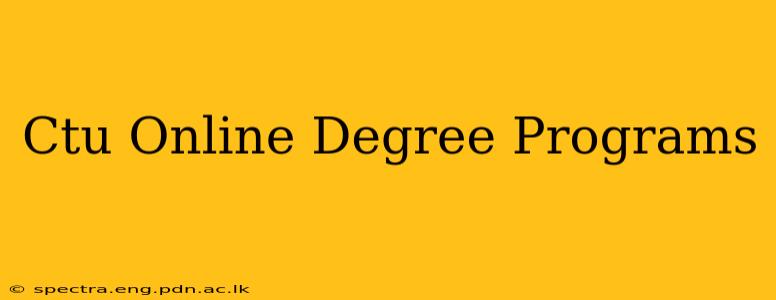 Ctu Online Degree Programs