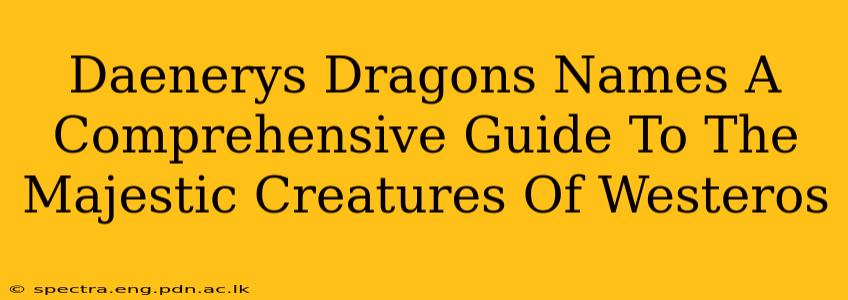 Daenerys Dragons Names A Comprehensive Guide To The Majestic Creatures Of Westeros