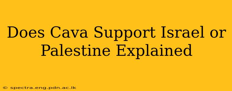 Does Cava Support Israel or Palestine Explained