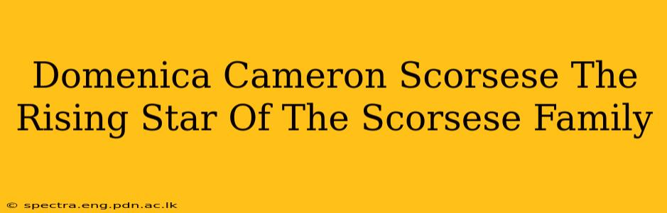 Domenica Cameron Scorsese The Rising Star Of The Scorsese Family