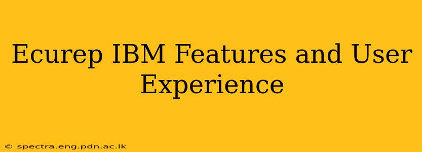 Ecurep IBM Features and User Experience
