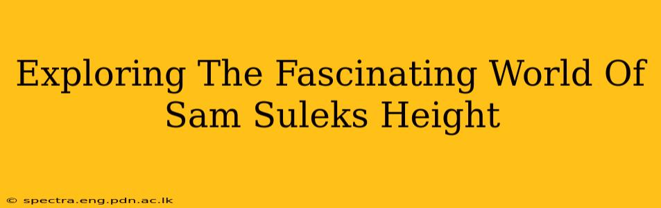 Exploring The Fascinating World Of Sam Suleks Height