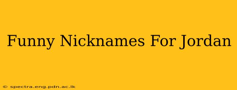 Funny Nicknames For Jordan