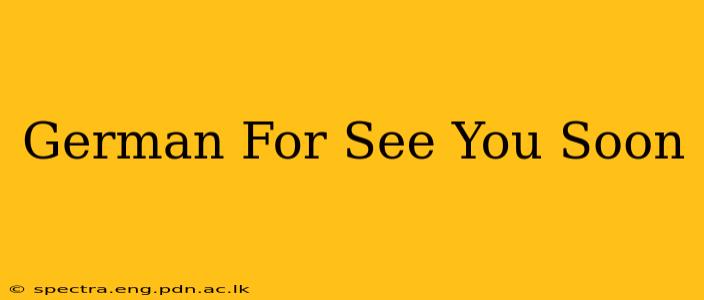 German For See You Soon