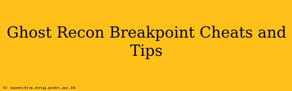 Ghost Recon Breakpoint Cheats and Tips