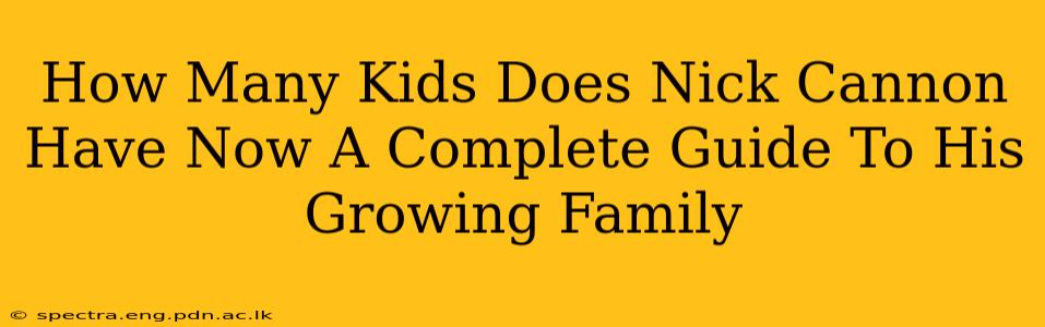 How Many Kids Does Nick Cannon Have Now A Complete Guide To His Growing Family