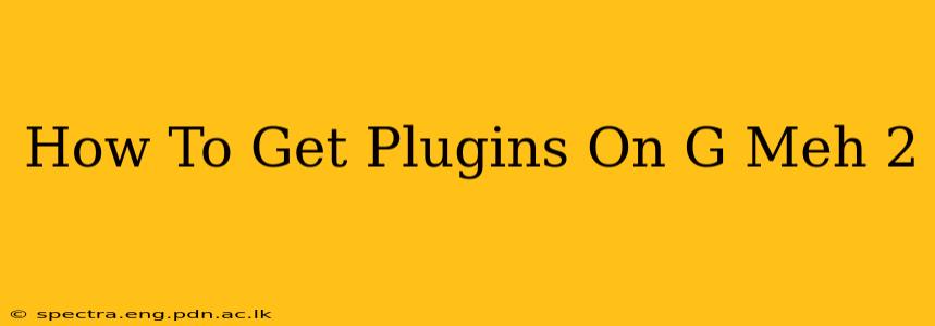 How To Get Plugins On G Meh 2