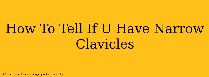 How To Tell If U Have Narrow Clavicles