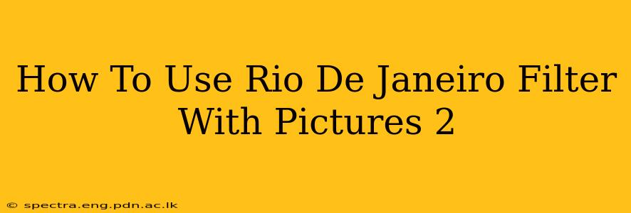 How To Use Rio De Janeiro Filter With Pictures 2