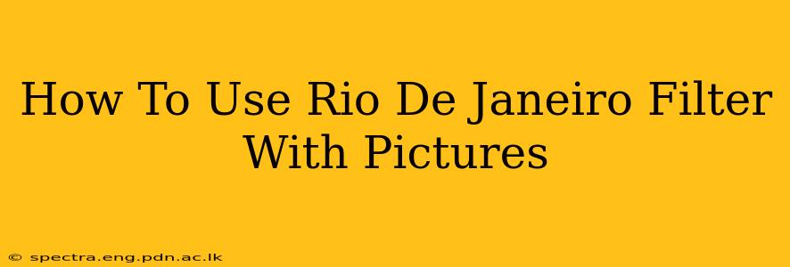 How To Use Rio De Janeiro Filter With Pictures