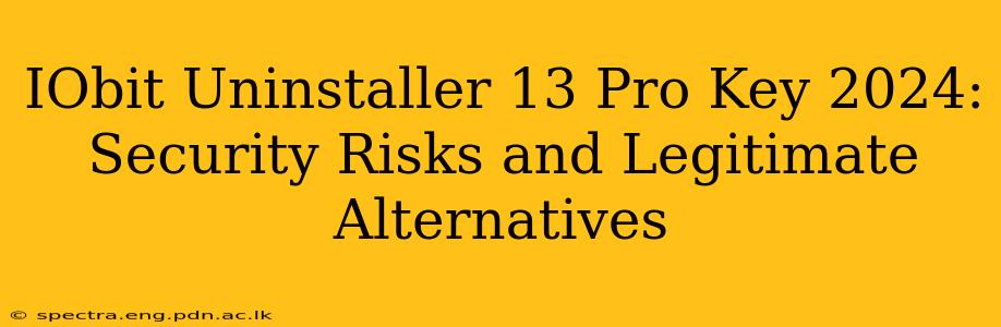 IObit Uninstaller 13 Pro Key 2024: Security Risks and Legitimate Alternatives