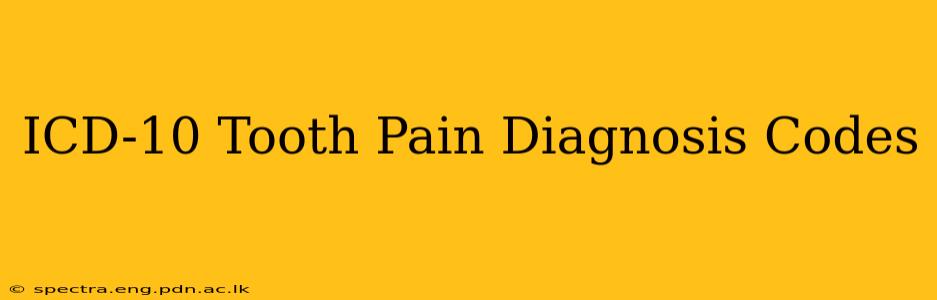 ICD-10 Tooth Pain Diagnosis Codes