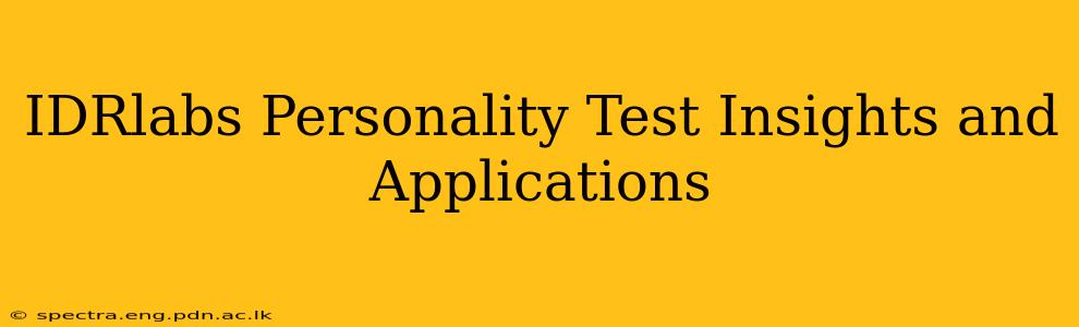 IDRlabs Personality Test Insights and Applications