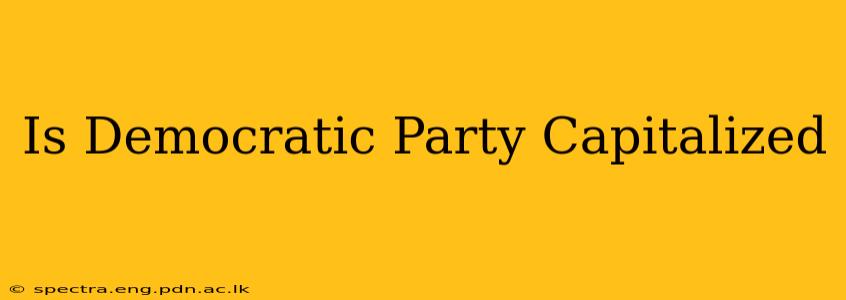 Is Democratic Party Capitalized