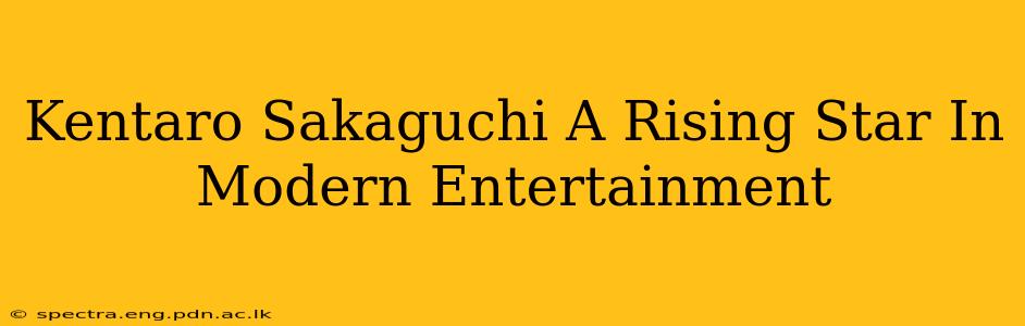 Kentaro Sakaguchi A Rising Star In Modern Entertainment