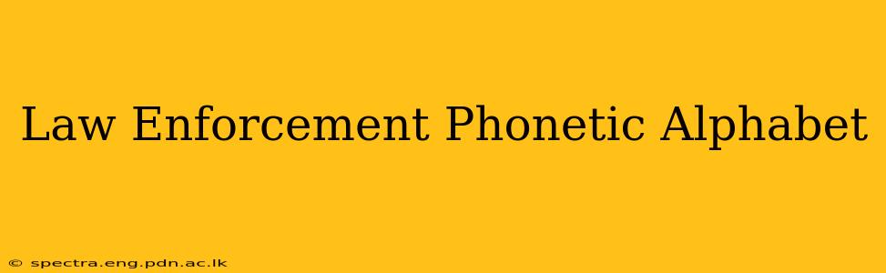 Law Enforcement Phonetic Alphabet
