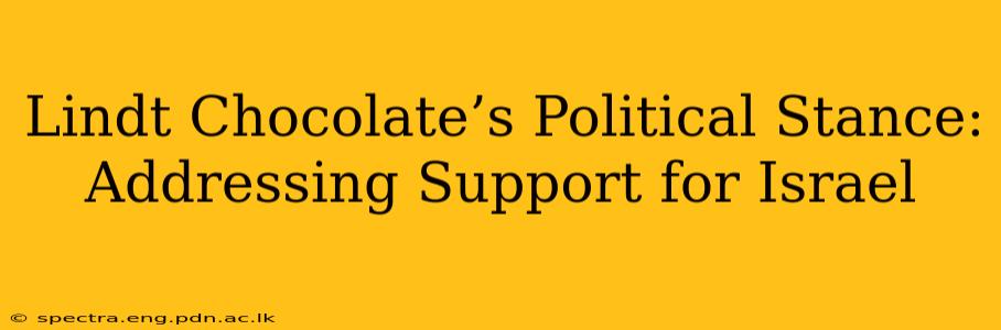 Lindt Chocolate’s Political Stance: Addressing Support for Israel