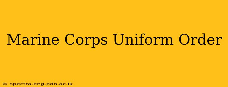Marine Corps Uniform Order