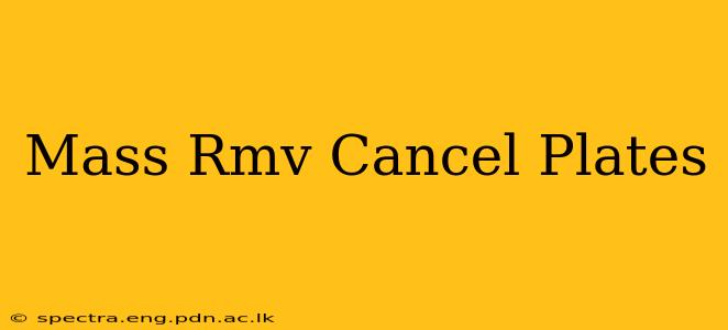 Mass Rmv Cancel Plates