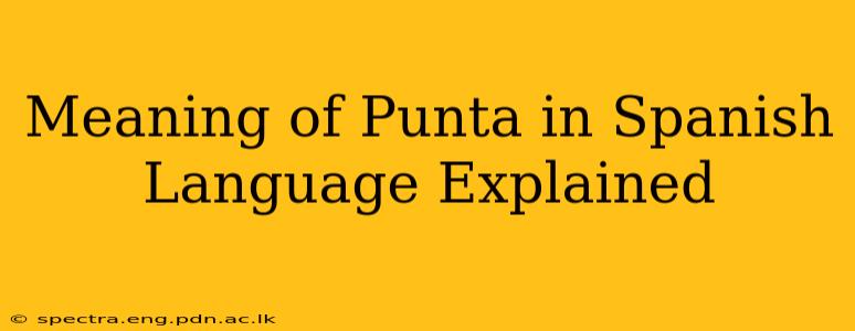 Meaning of Punta in Spanish Language Explained