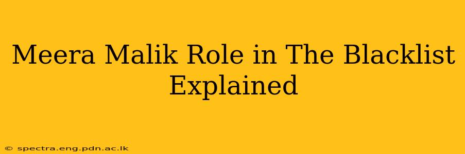 Meera Malik Role in The Blacklist Explained