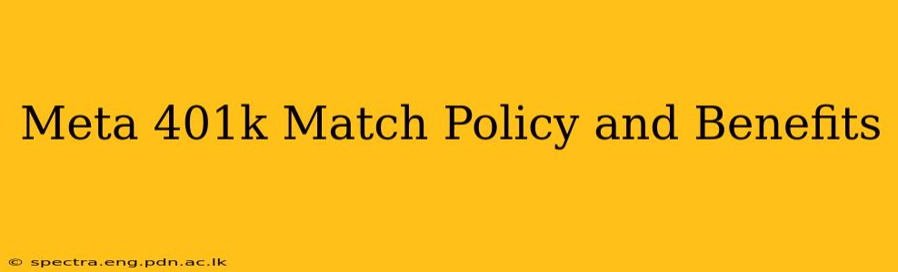 Meta 401k Match Policy and Benefits