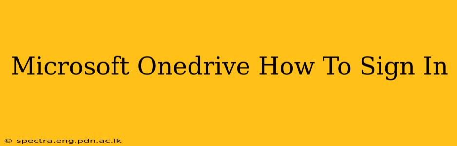 Microsoft Onedrive How To Sign In