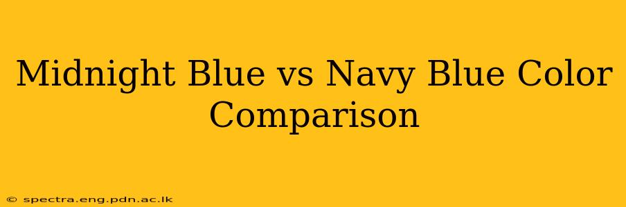 Midnight Blue vs Navy Blue Color Comparison