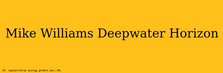 Mike Williams Deepwater Horizon