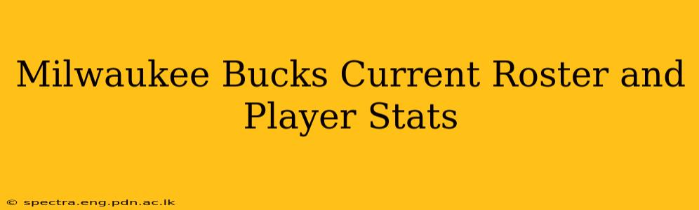 Milwaukee Bucks Current Roster and Player Stats