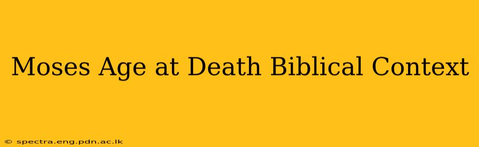 Moses Age at Death Biblical Context