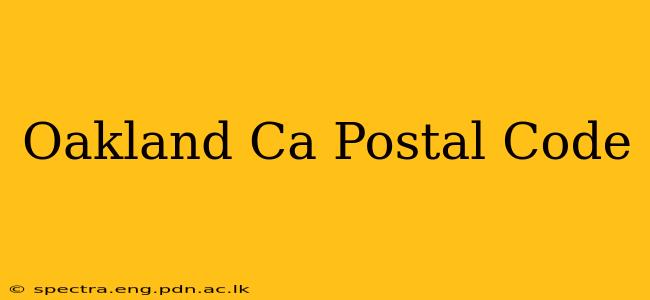 Oakland Ca Postal Code