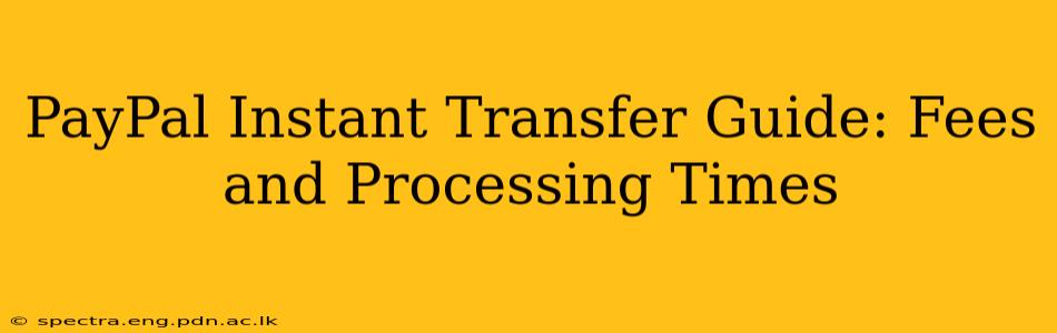 PayPal Instant Transfer Guide: Fees and Processing Times