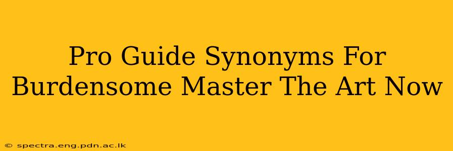 Pro Guide Synonyms For Burdensome Master The Art Now
