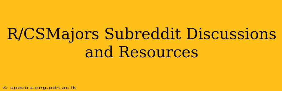 R/CSMajors Subreddit Discussions and Resources