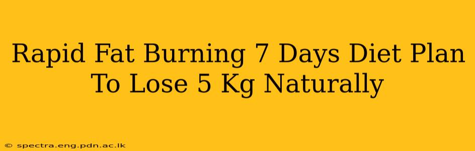 Rapid Fat Burning 7 Days Diet Plan To Lose 5 Kg Naturally