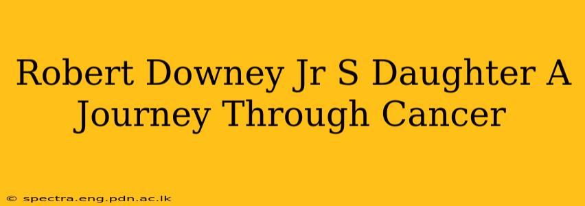 Robert Downey Jr S Daughter A Journey Through Cancer